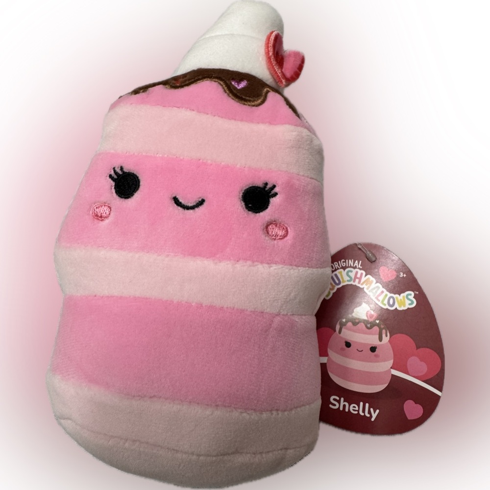 Squishmallows Pink and White Shelly Plush